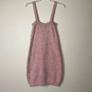 Madberry Pink Fuzzy Sleeveless Dress Size Medium